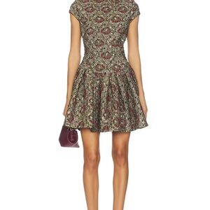 Simkhai Red and Green Mini Dress